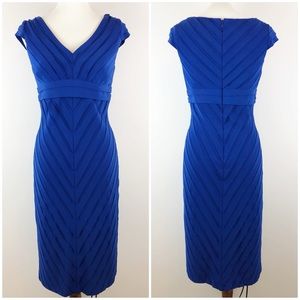 Adrianna Papell Tiered Sheath Dress Royal Blue